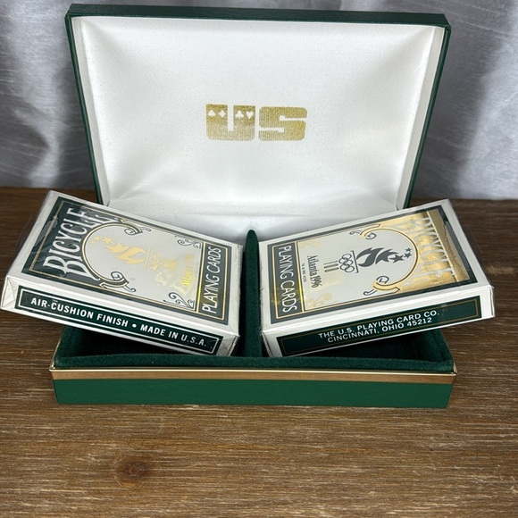 Atlanta 1996 Olympic Games Set of 2 Sealed Playing Cards with Hinged Box - Picture 5 of 15